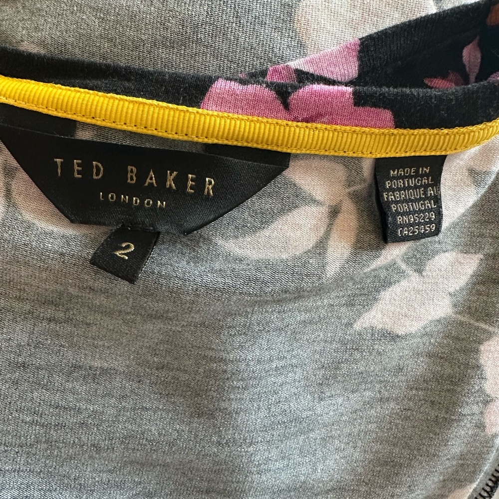 Ted Baker London Black Floral Tee Shirt - Picture 6 of 7